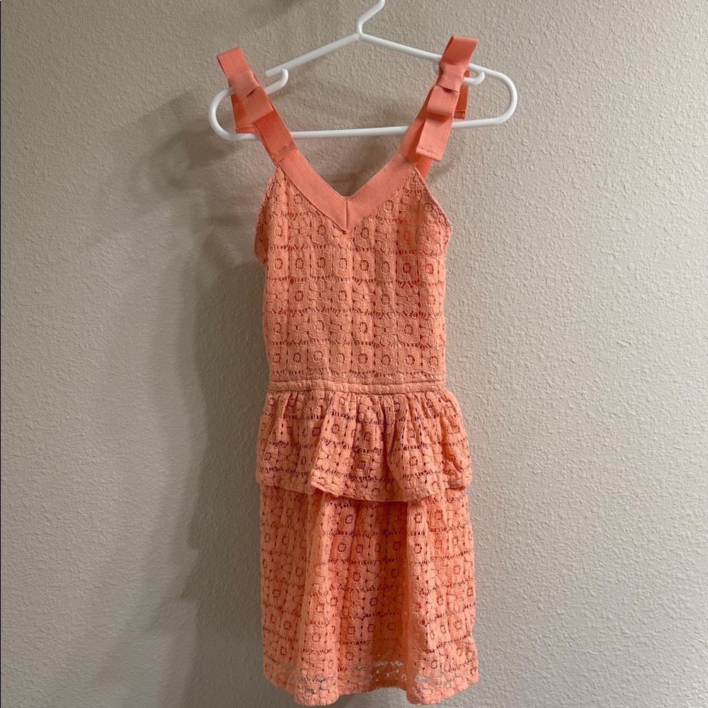 BCBGirls Peach Lace Kids Dress